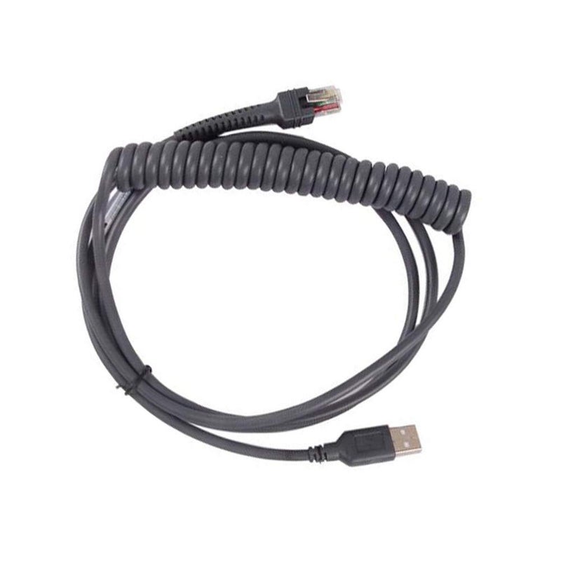 PARTSHE LS2208 USB Cable, USB Cable for Motorola Symbol LS2208AP LS1203 LS4208 LS4278, 9FT Coiled USB Type A to RJ48 Spiral Extension Cable CBA-U12-C09ZAR - Image 2